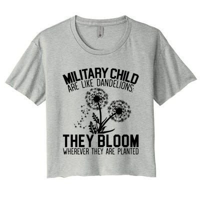 Military Are Like Dandelions Military Month Gift Women's Crop Top Tee