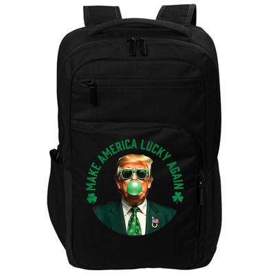 Make America Lucky Again Trump Bubble Gum St Patricks Day Impact Tech Backpack