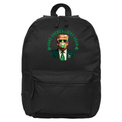 Make America Lucky Again Trump Bubble Gum St Patricks Day 16 in Basic Backpack