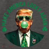 Make America Lucky Again Trump Bubble Gum St Patricks Day Vector Backpack