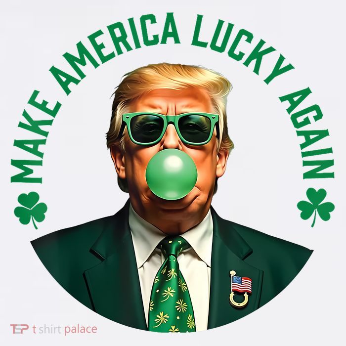 Make America Lucky Again Trump Bubble Gum St Patricks Day Tall T-Shirt