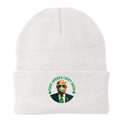 Make America Lucky Again Trump Bubble Gum St Patricks Day Beanie