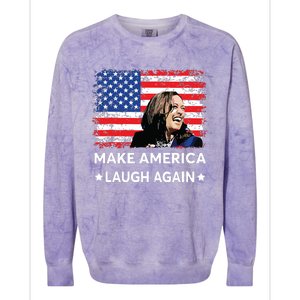 Make America Laugh Again Vote 2024 President Kamalaharris Colorblast Crewneck Sweatshirt