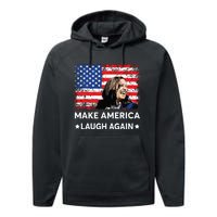 Make America Laugh Again Vote 2024 President Kamalaharris Performance Fleece Hoodie