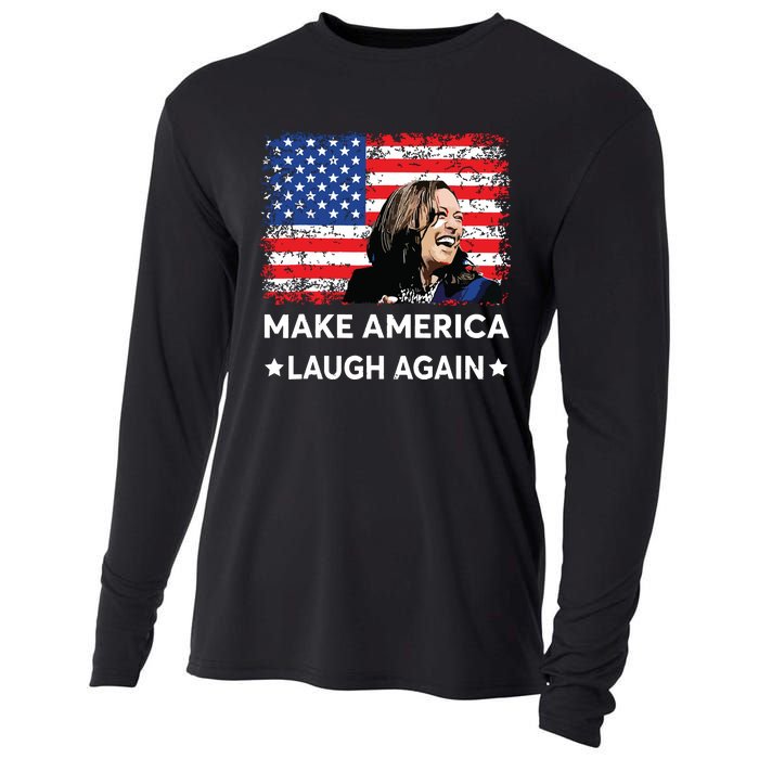 Make America Laugh Again Vote 2024 President Kamalaharris Cooling Performance Long Sleeve Crew