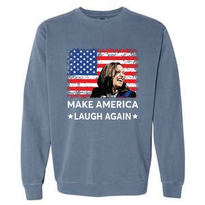 Make America Laugh Again Vote 2024 President Kamalaharris Garment-Dyed Sweatshirt