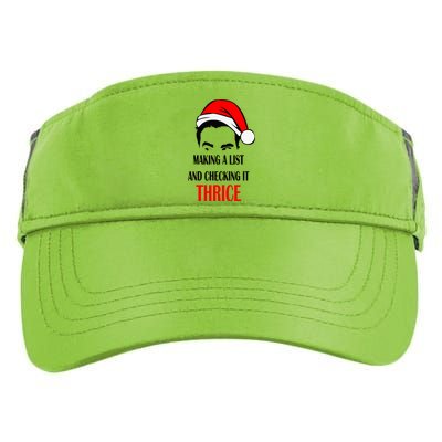 Making A List And Checking It Thrice Funny Gift Adult Drive Performance Visor