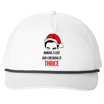 Making A List And Checking It Thrice Funny Gift Snapback Five-Panel Rope Hat