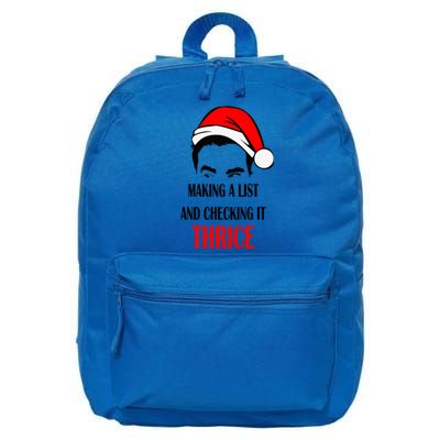 Making A List And Checking It Thrice Funny Gift 16 in Basic Backpack