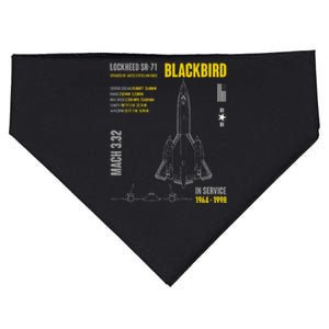 Military Aircraft Lockheed Sr71 Blackbird Usaf USA-Made Doggie Bandana