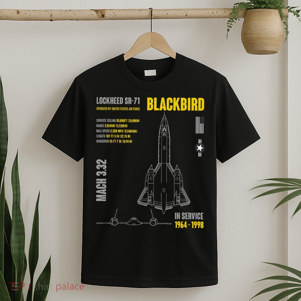 Military Aircraft Lockheed Sr71 Blackbird Usaf T-Shirt