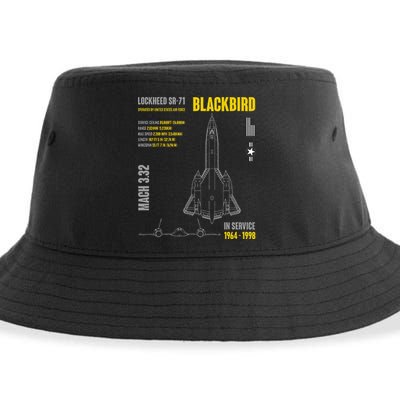 Military Aircraft Lockheed Sr71 Blackbird Usaf Sustainable Bucket Hat