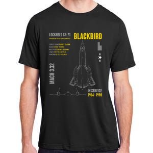 Military Aircraft Lockheed Sr71 Blackbird Usaf Adult ChromaSoft Performance T-Shirt