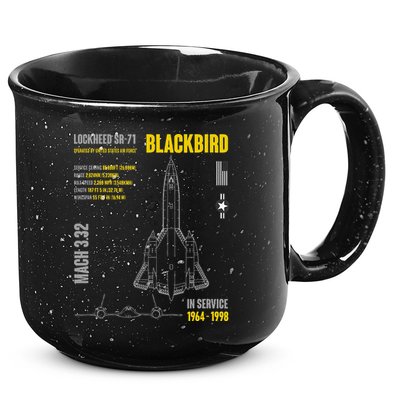 Military Aircraft Lockheed Sr71 Blackbird Usaf 15oz Campfire Ceramic Mug