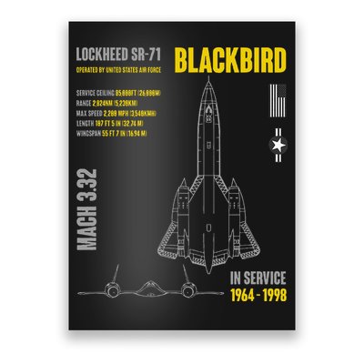 Military Aircraft Lockheed Sr71 Blackbird Usaf Poster
