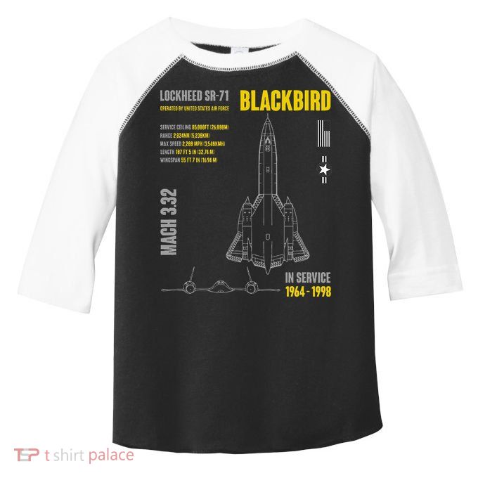 Military Aircraft Lockheed Sr71 Blackbird Usaf Toddler Fine Jersey T-Shirt