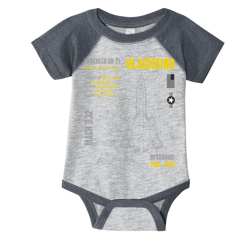 Military Aircraft Lockheed Sr71 Blackbird Usaf Infant Baby Jersey Bodysuit