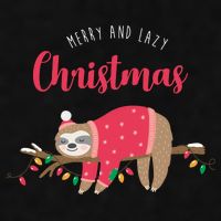 Merry And Lazy Christmas Cute Sloth Ladies PosiCharge Tri-Blend Wicking Tank