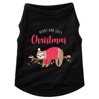 Merry And Lazy Christmas Cute Sloth Doggie Tank