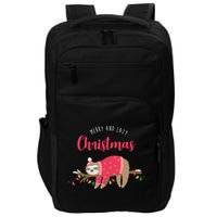 Merry And Lazy Christmas Cute Sloth Impact Tech Backpack