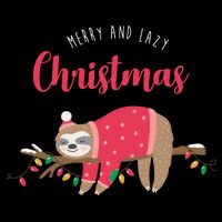 Merry And Lazy Christmas Cute Sloth 16 in Basic Backpack
