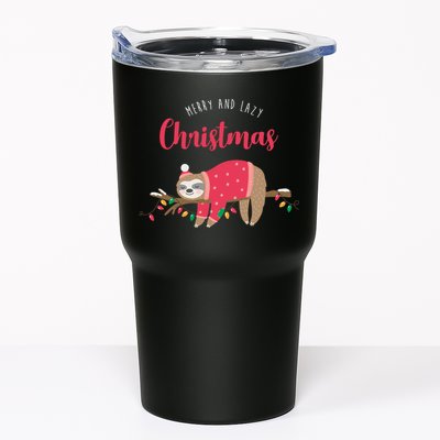 Merry And Lazy Christmas Cute Sloth Tumbler