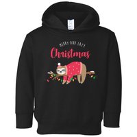Merry And Lazy Christmas Cute Sloth Toddler Hoodie