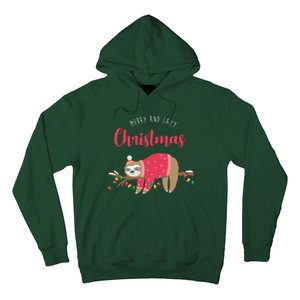 Merry And Lazy Christmas Cute Sloth Hoodie