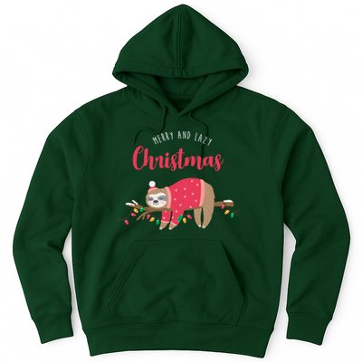 Merry And Lazy Christmas Cute Sloth Hoodie