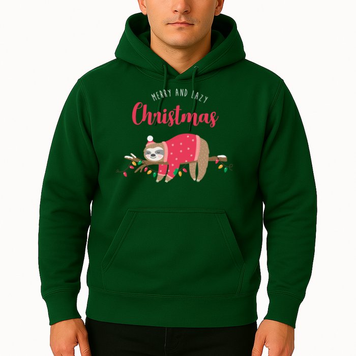 Merry And Lazy Christmas Cute Sloth Hoodie