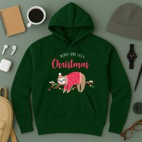 Merry And Lazy Christmas Cute Sloth Hoodie