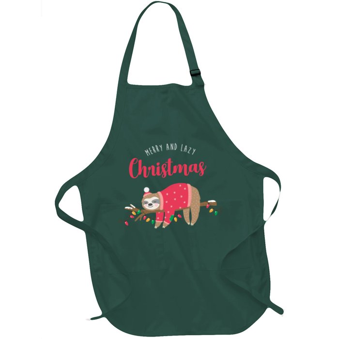 Merry And Lazy Christmas Cute Sloth Apron