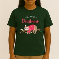 Merry And Lazy Christmas Cute Sloth T-Shirt