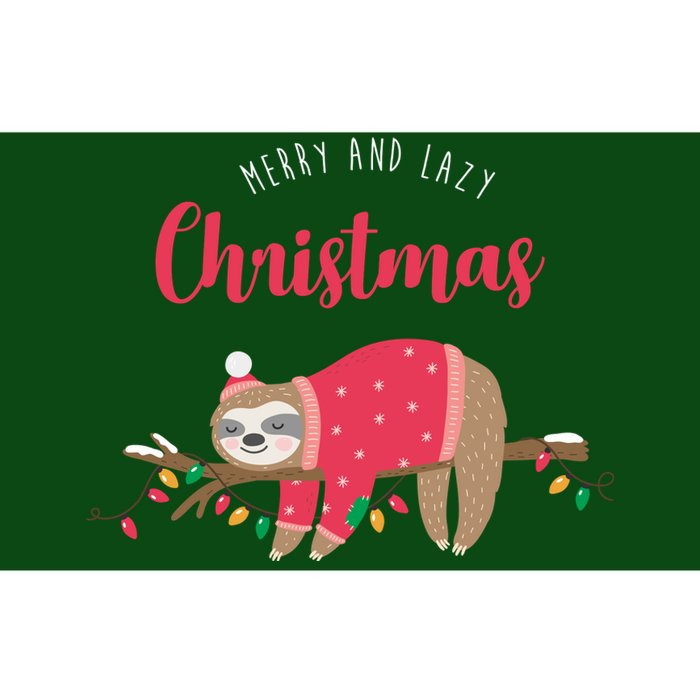 Merry And Lazy Christmas Cute Sloth Bumper Sticker