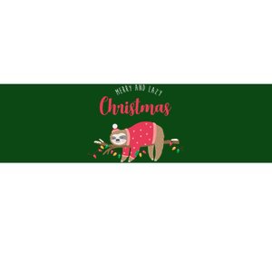 Merry And Lazy Christmas Cute Sloth Bumper Sticker