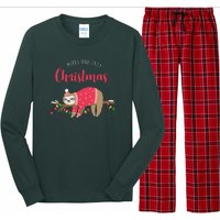 Merry And Lazy Christmas Cute Sloth Long Sleeve Pajama Set