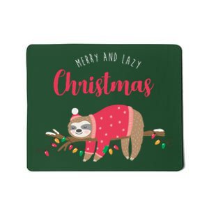 Merry And Lazy Christmas Cute Sloth Mousepad