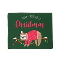 Merry And Lazy Christmas Cute Sloth Mousepad