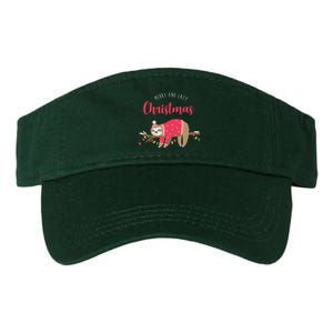 Merry And Lazy Christmas Cute Sloth Valucap Bio-Washed Visor