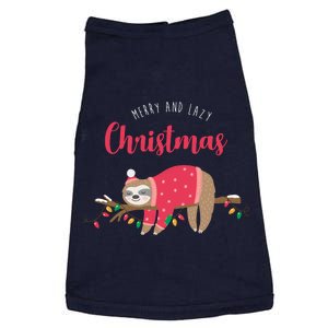 Merry And Lazy Christmas Cute Sloth Doggie Tank