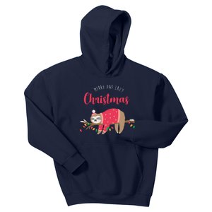 Merry And Lazy Christmas Cute Sloth Kids Hoodie