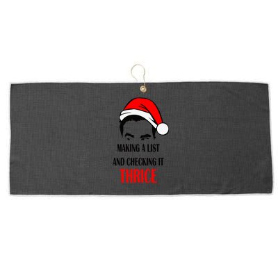 Making A List And Checking It Thrice Gift Large Microfiber Waffle Golf Towel