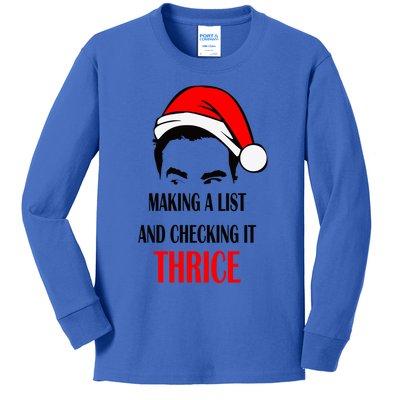 Making A List And Checking It Thrice Gift Kids Long Sleeve Shirt