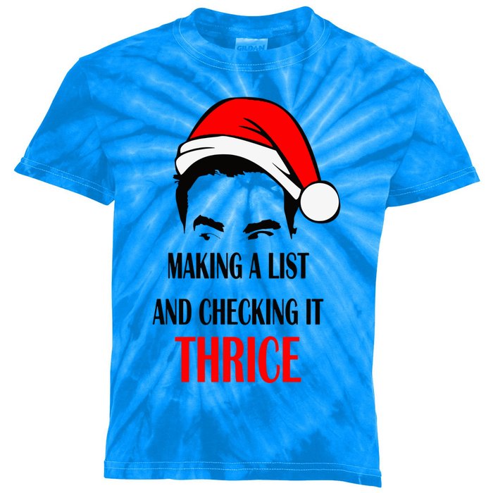 Making A List And Checking It Thrice Gift Kids Tie-Dye T-Shirt