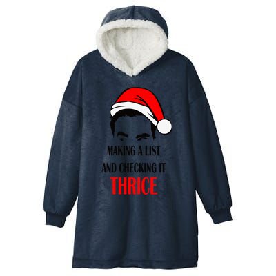 Making A List And Checking It Thrice Gift Hooded Wearable Blanket