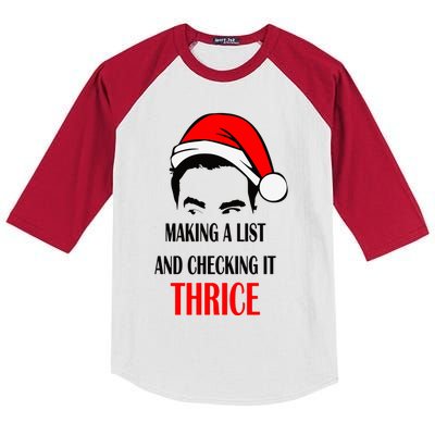 Making A List And Checking It Thrice Gift Kids Colorblock Raglan Jersey