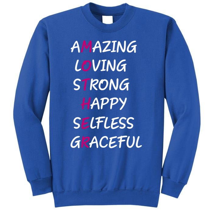 Mother Amazing Loving Strong Happy Selfless Graceful Mom Gift Sweatshirt