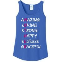 Mother Amazing Loving Strong Happy Selfless Graceful Mom Gift Ladies Essential Tank