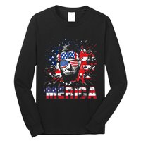 Merica Abe Lincoln 4th Of July Murica Patriotic Long Sleeve Shirt