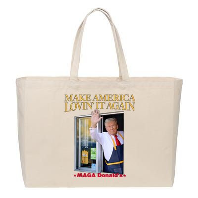 Make American Lovin It Again Funny Trump Cotton Canvas Jumbo Tote